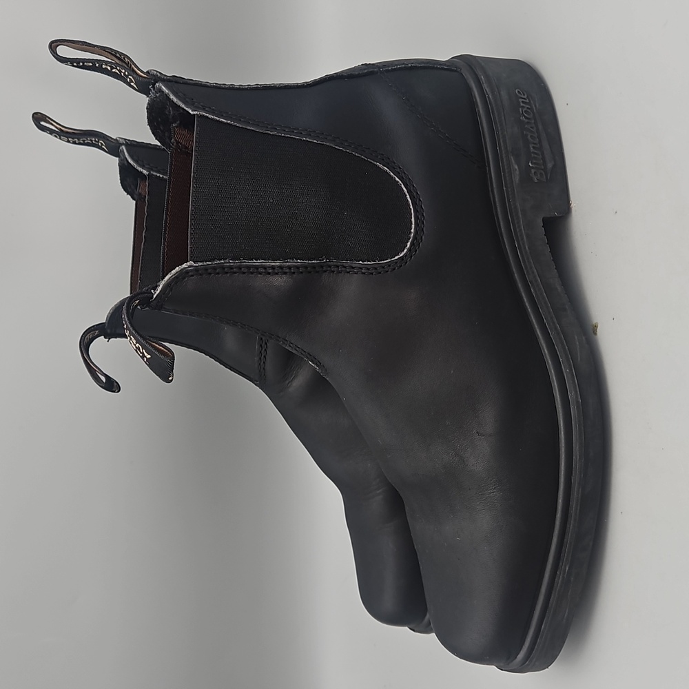 Blundstone Black Combat Moto Boots with Elastic Panels